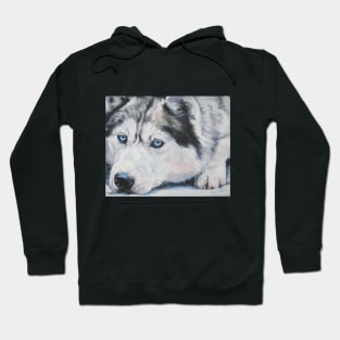 Siberian Husky Fine Art Painting Hoodie